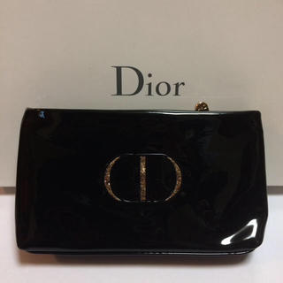 ディオール(Dior)のみっちゃん591211様 専用 ❤︎新品未使用❤︎Dior 黒 エナメルポーチ(ポーチ)