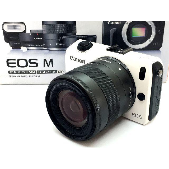Canon - ★カメラ女子に大人気のホワイトカラー♪★Canon EOS M レンズセット