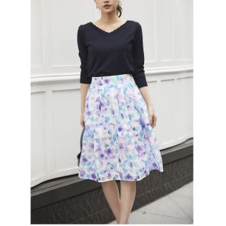 トッコ(tocco)のtocco closet トッコクローゼット 花柄スカート (ひざ丈スカート)