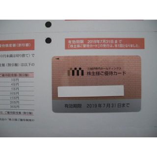 三越伊勢丹　株主優待カード（限度額３０万）(ショッピング)