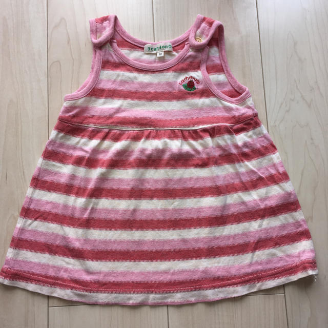 3can4on(サンカンシオン)の3can4on  ワンピース チュニック 90 キッズ/ベビー/マタニティのキッズ服女の子用(90cm~)(ワンピース)の商品写真