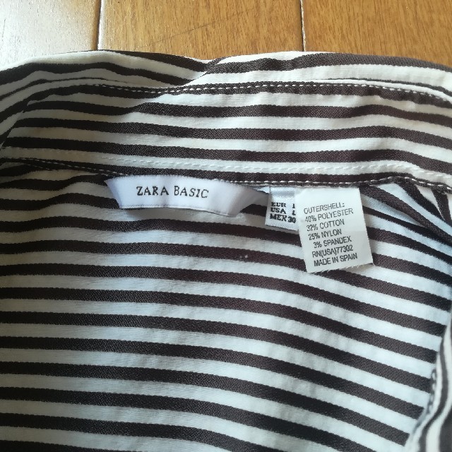 ZARA(ザラ)のZARA BASIC 　ストライプ　シャツ　ブラウス レディースのトップス(シャツ/ブラウス(半袖/袖なし))の商品写真