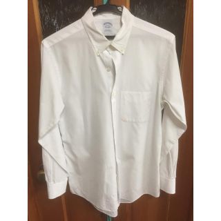 ブルックスブラザース(Brooks Brothers)の使用感有  白 ドレスシャツ カッター ワイシャツ(シャツ)