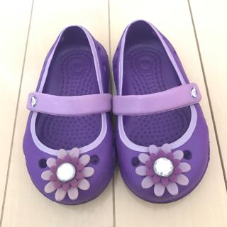 クロックス(crocs)のクロックス ビジュー付き サンダル サイズ12センチ(サンダル)