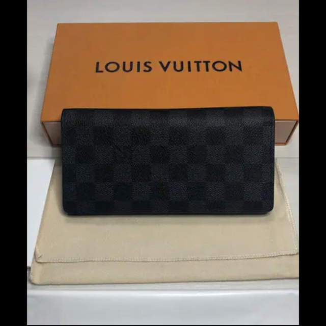 Louis Vuitton ポルトフォイユ・ブラザ ダミエ グラフィット 長財布