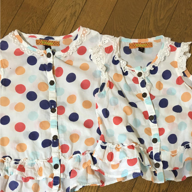 姉妹お揃い トップス キッズ/ベビー/マタニティのキッズ服女の子用(90cm~)(Tシャツ/カットソー)の商品写真