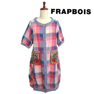 フラボア(FRAPBOIS)の❪値下げしました❫❪美品❫フラボア　チェック柄ワンピ(ひざ丈ワンピース)