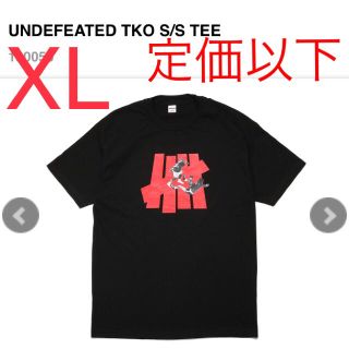 アンディフィーテッド(UNDEFEATED)の定価5940円 XL UNDEFEATED 18SS TKO TEE 黒 新品(Tシャツ/カットソー(半袖/袖なし))