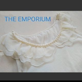 ジエンポリアム(THE EMPORIUM)の新品★パール襟トップス(カットソー(半袖/袖なし))