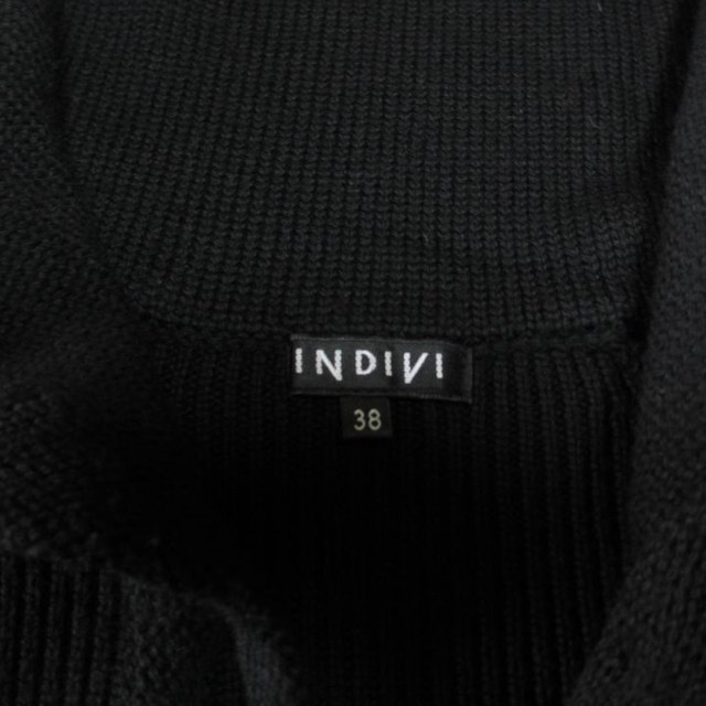INDIVI(インディヴィ)のワールド　IＮＤIⅤⅠ　インディヴィ　ニット　エレガント　カ－ディガン　黒　サイ レディースのトップス(カーディガン)の商品写真
