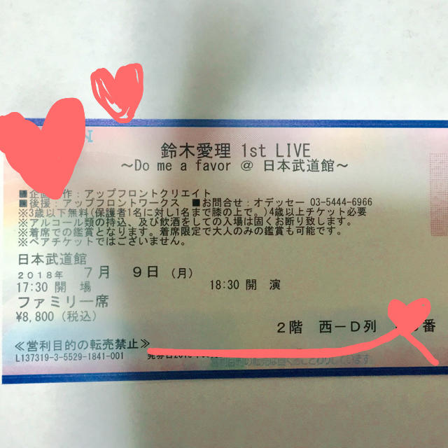 鈴木愛理 武道館公演 1枚♡