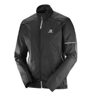 サロモン(SALOMON)のSALOMON サロモン AGILE WIND JKT M メンズ ブラック(ランニング/ジョギング)