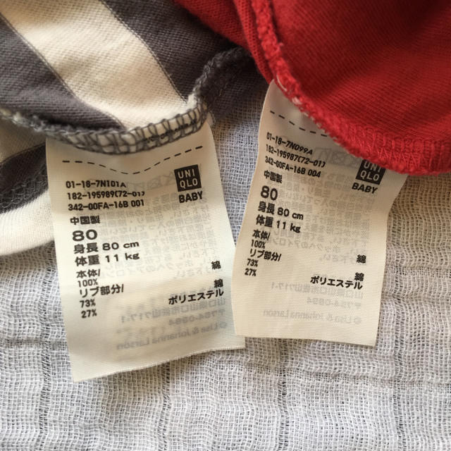 UNIQLO(ユニクロ)のUNIQLO×リサ・ラーソン コラボT ベビー 80cm 2枚セット キッズ/ベビー/マタニティのベビー服(~85cm)(Ｔシャツ)の商品写真