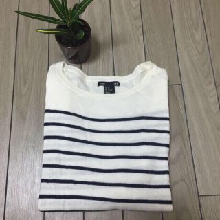 エイチアンドエム(H&M)のH&M ボーダーニット(カットソー(長袖/七分))