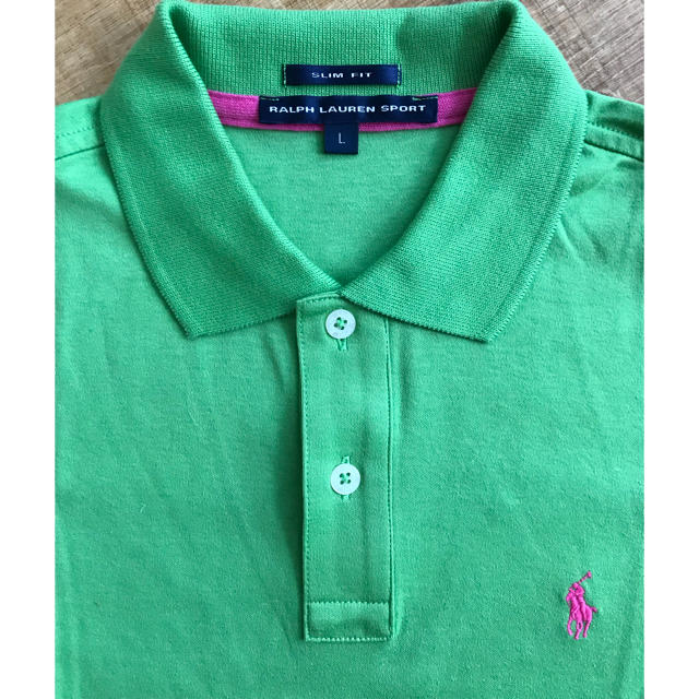 POLO RALPH LAUREN(ポロラルフローレン)のALPH LAUREN SPORT ラルフローレン 緑 グリーン 半袖ポロシャツ レディースのトップス(ポロシャツ)の商品写真