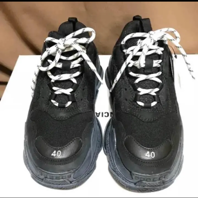 送料無料/新品】 Balenciaga ブラック 40 バレンシアガ トリプルs