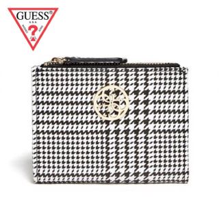 ゲス(GUESS)の【新品・タグ付】GUESS 折りたたみ 千鳥格子 ミニ財布 スモールウォレット(財布)