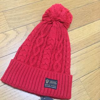 ロイヤルプッシー(ROYAL PUSSY)のRoyalPussy ロイヤルプッシー 新品 ニット帽 ポンポン付き(ニット帽/ビーニー)