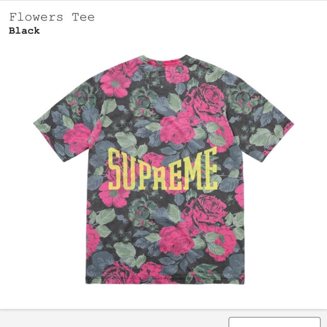 【M】supreme flowers tee フラワー 18ss 黒 ブラック