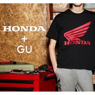 ジーユー(GU)のHONDA×GUコラボ✩Big Tシャツ黒(Tシャツ/カットソー(半袖/袖なし))