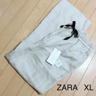 ザラ(ZARA)の【新品】ZARA＊リネンワイドパンツ(カジュアルパンツ)