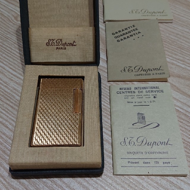 S.T. Dupont(エステーデュポン)のデュポンS1ゴールドライター メンズのファッション小物(タバコグッズ)の商品写真