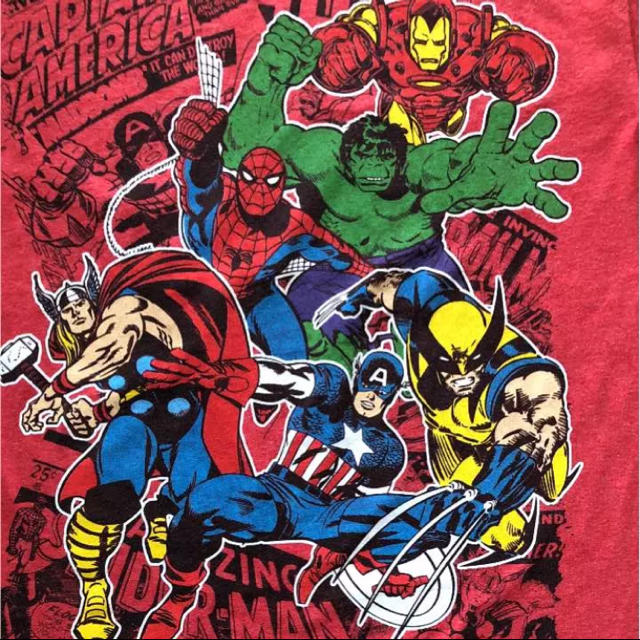 MARVEL(マーベル)のお値下げ！MARVEL アメコミ Tシャツ レディースのトップス(Tシャツ(半袖/袖なし))の商品写真