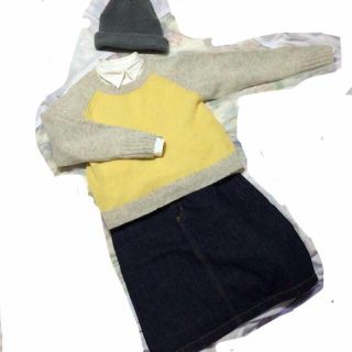 ムジルシリョウヒン(MUJI (無印良品))のデニム 台形スカート(ひざ丈スカート)
