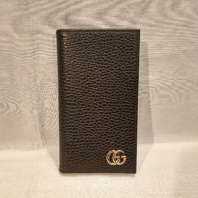 Gucci - 【新品未使用】グッチ　GGマーモント　手帳型iPhone7/8用ケース　ブラックの通販 by A♡mama's shop｜グッチならラクマ