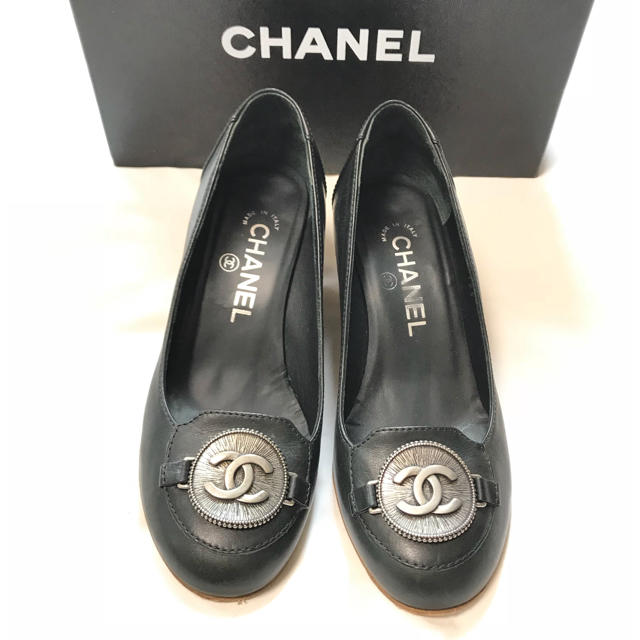 CHANEL シャネル☆ほぼ新品 ココマーク ウエッジソールシューズ パンプス-