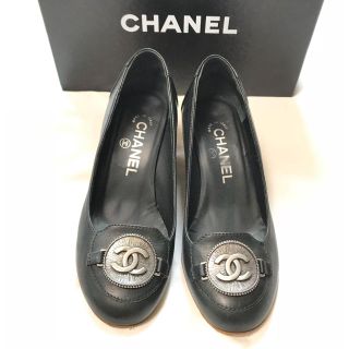 シャネル(CHANEL)のCHANEL シャネル★ほぼ新品 ココマーク ウエッジソールシューズ パンプス(ハイヒール/パンプス)