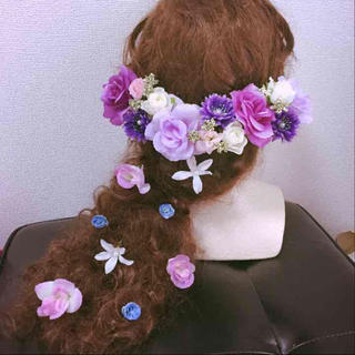 花飾り 髪飾り 結婚式 花嫁 ラプンツェル コスプレ ハロウィンの通販 By A Shop ラクマ
