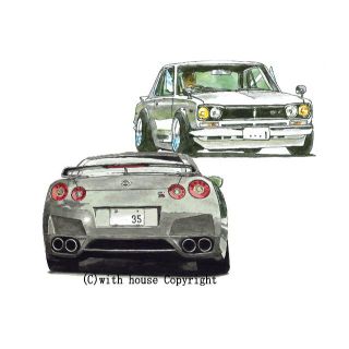 NC-709 R34/IMPUL GTR限定版画 直筆サイン額装●作家 平右ヱ門