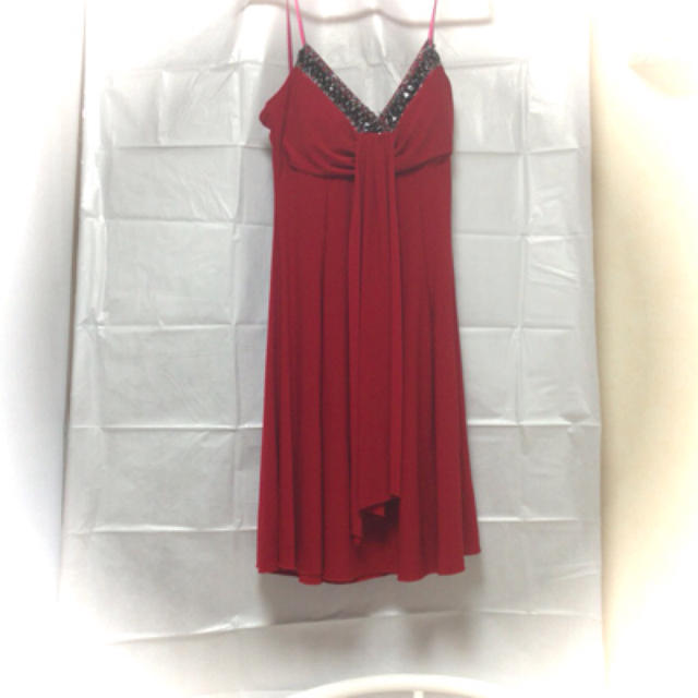 赤いワンピースドレス レディースのフォーマル/ドレス(その他ドレス)の商品写真