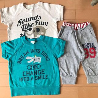 サンカンシオン(3can4on)の100サイズ  3点セット  美品(Tシャツ/カットソー)