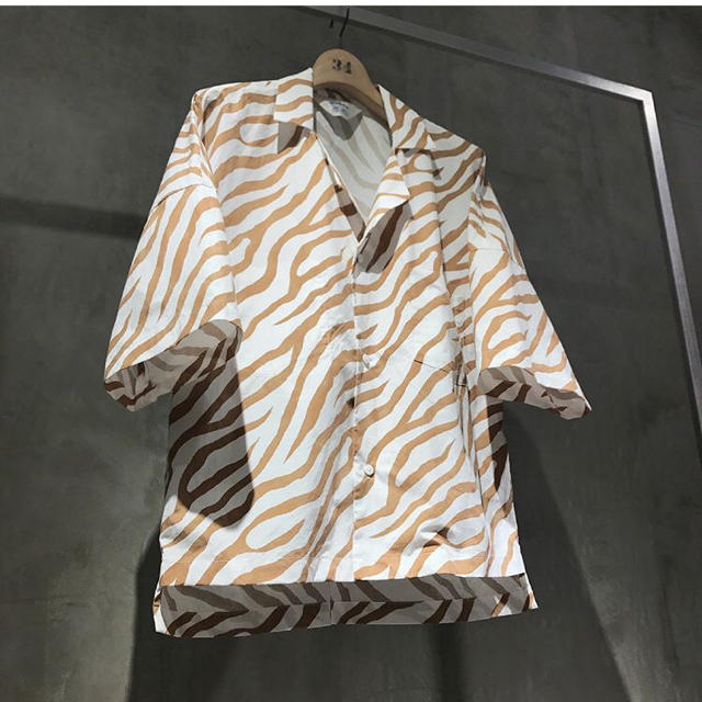 sunsea 18ss ZEBRA FRIED SHRIMP SHIRT