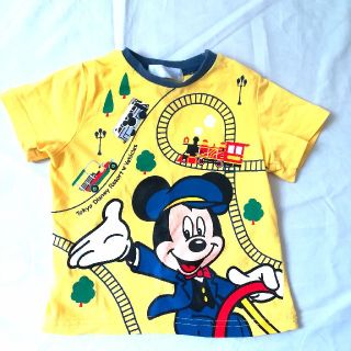 ディズニー(Disney)の90cm☆DisneyミッキーマウスTシャツ☆黄色イエロー☆ディズニーリゾート(Tシャツ/カットソー)