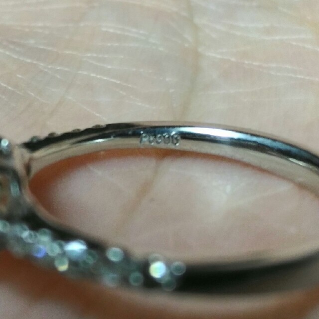 ヴェールさん専用　1ctオーバー 大粒ブラウンダイヤモンド プラチナリング レディースのアクセサリー(リング(指輪))の商品写真