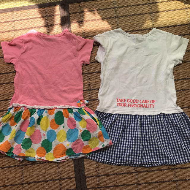 mou jon jon(ムージョンジョン)の120 ワンピース ２枚セット キッズ/ベビー/マタニティのキッズ服女の子用(90cm~)(ワンピース)の商品写真