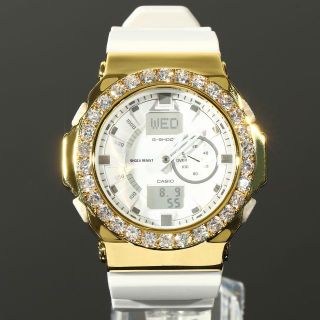 カシオ(CASIO)のGショックカスタム 14K GOLD ソリッド GA150 ホワイトxゴールド(腕時計(デジタル))