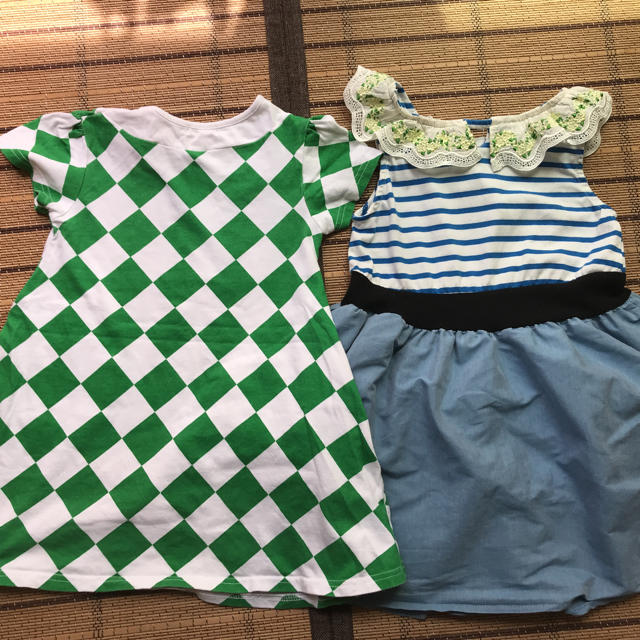 mou jon jon(ムージョンジョン)の120 ワンピース ２枚セット キッズ/ベビー/マタニティのキッズ服女の子用(90cm~)(ワンピース)の商品写真