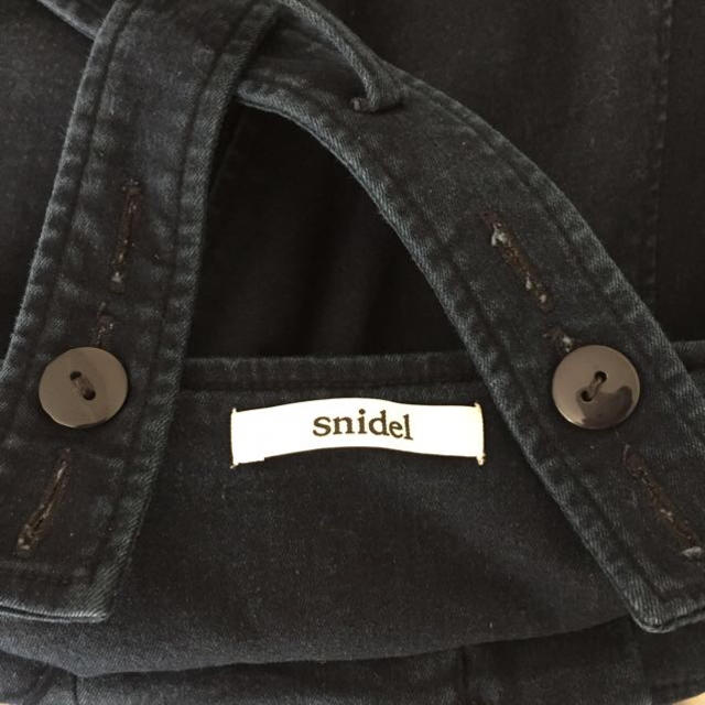 SNIDEL(スナイデル)のハイウエストサロペットSK ネイビー レディースのスカート(ミニスカート)の商品写真