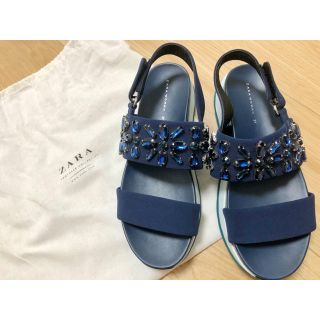 ザラ(ZARA)のZARA ビジュー サンダル(サンダル)