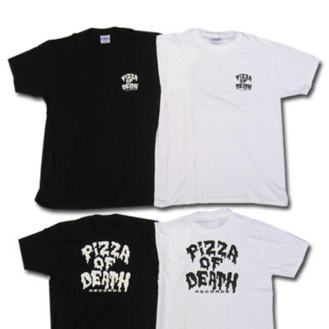 HIGH!STANDARD(ハイスタンダード)のPIZZA OF DEATH Tシャツ 白 黒 新品 Lサイズ エンタメ/ホビーのタレントグッズ(ミュージシャン)の商品写真