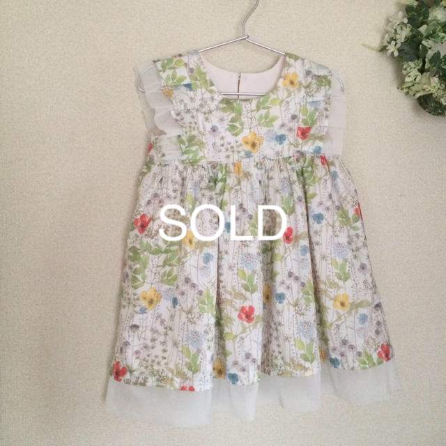 リバティーワンピース 100キッズ服女の子用(90cm~)