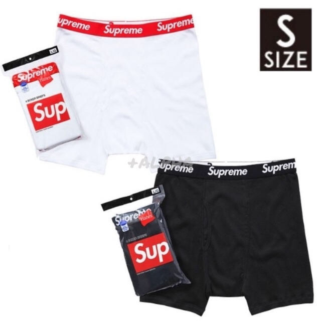 Supreme(シュプリーム)の supreme ボクサーパンツ Sサイズ 白黒一枚ずつ レディースの下着/アンダーウェア(ショーツ)の商品写真
