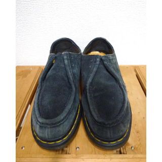 ドクターマーチン(Dr.Martens)の送料込　ドクターマーチン　チロリアンシューズ スエード　UK7  黒(スリッポン/モカシン)