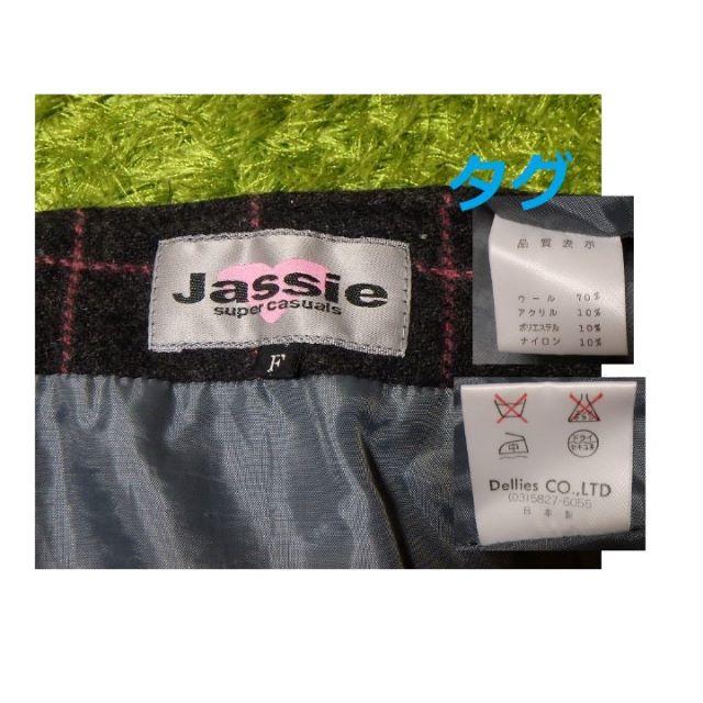 JASSIE(ジャッシー)のジャッシー(Jassie)ベルト付き チェック冬ミニスカート サイズS〜Ｍくらい レディースのスカート(ミニスカート)の商品写真