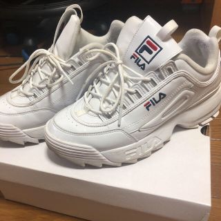 フィラ(FILA)のFila disruptor 2 enamel white 白 フィラ 27cm(スニーカー)