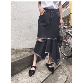 アメリヴィンテージ(Ameri VINTAGE)の専用です     DENIM ZIGZAG SKIRT(ロングスカート)